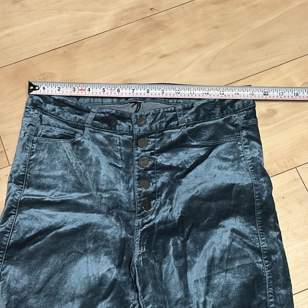 Paige-Velvet Pants Hoxton  blue  Button Front Excellent Condition size READ! - Picture 12 of 16
